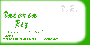 valeria riz business card